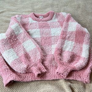 Lauren Conrad pink & white XXL sweater